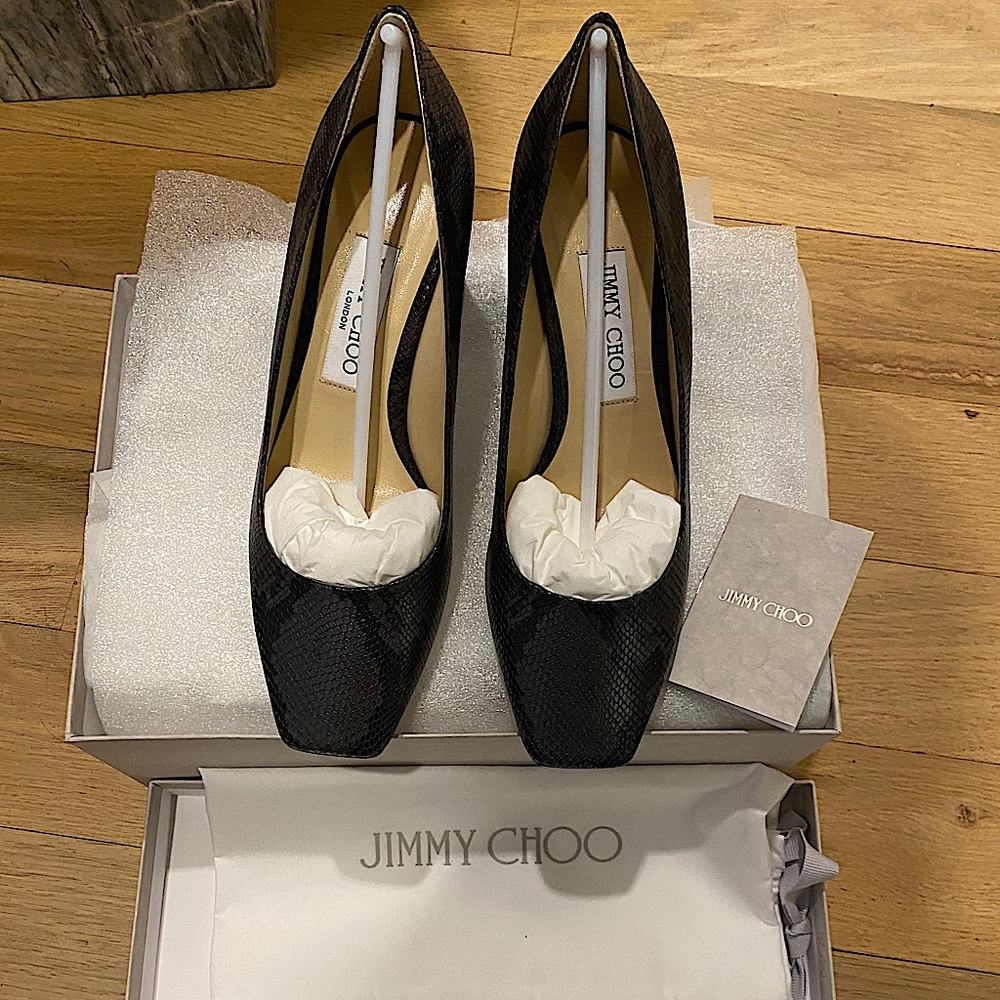 New Authentic Jimmy Choo Dianne Snake Print Pump